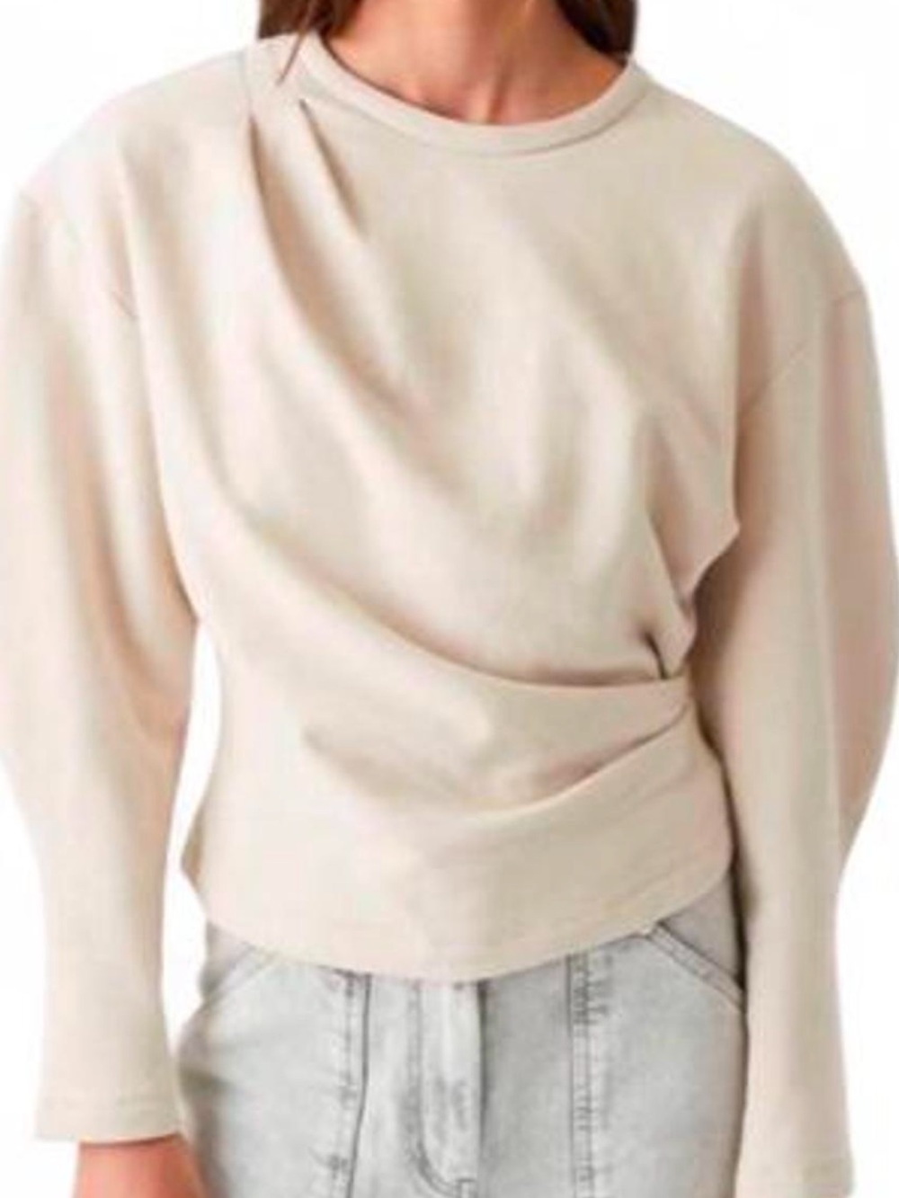 IRO Women's Relaxed Crewneck Sweater in Light Cream